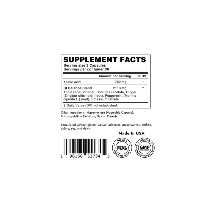 KUMEND Apple Cider Vinegar +750mg Acetic Acid
